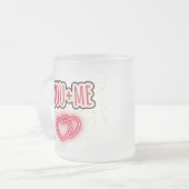 Taza semitransparente You + Me Matglas Koffiemok (Voorkant links)