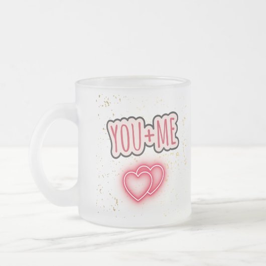 Taza semitransparente You + Me Matglas Koffiemok (Links)