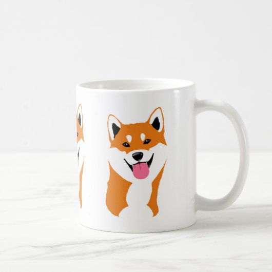 Taza Shiba inu sonriente. Koffiemok (Rechts)