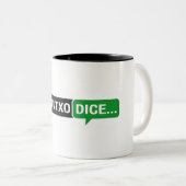 Taza Simontxo dice... Tweekleurige Koffiemok (Voorkant rechts)