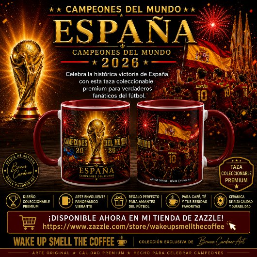 Taza Spanje Wereldkampioen 2026 Mok