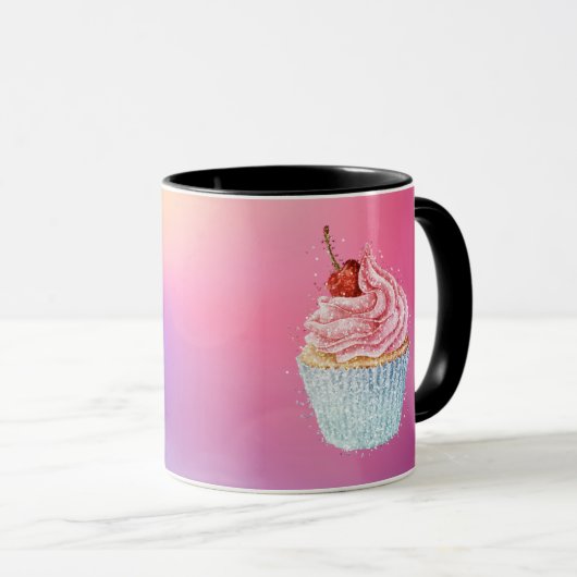 Taza Sweet en Glitter Cupcake Mok (Voorkant rechts)