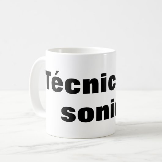 Taza técnico en sonido koffiemok (Voorkant links)