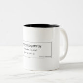 taza tel aviv tweekleurige koffiemok (Voorkant rechts)