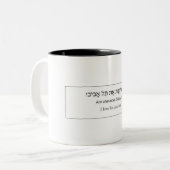 taza tel aviv tweekleurige koffiemok (Voorkant links)