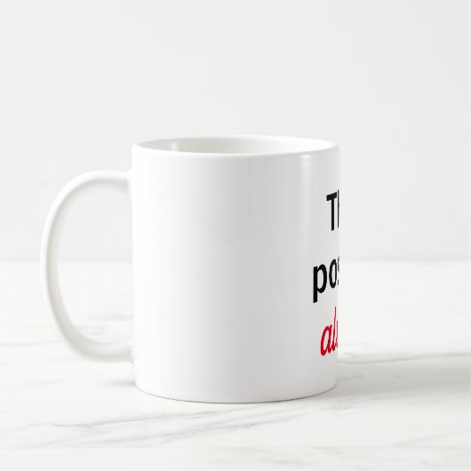 Taza think positive always koffiemok (Links)
