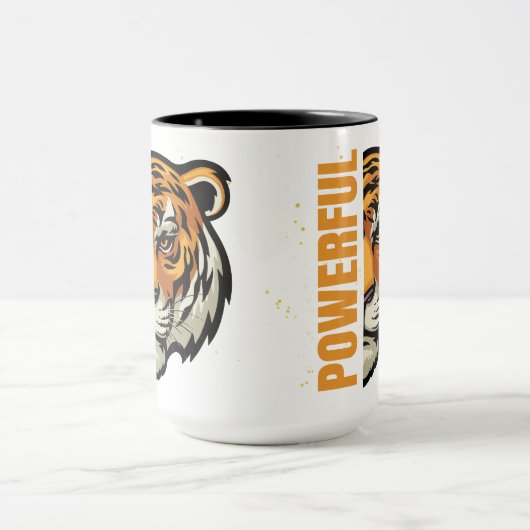 Taza Tigre Powerful con asa e interior en negro Mok (Midden)