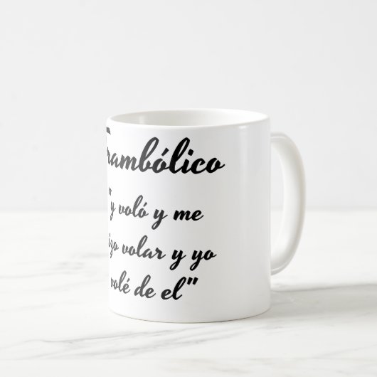Taza trambolico frase koffiemok (Voorkant rechts)