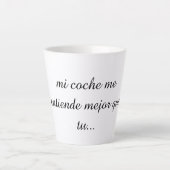 taza vilianes de humor latte mok (Voorkant)