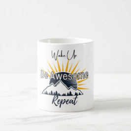 Taza 'Wake Up. Be Awesome. Repeat.' Koffiemok