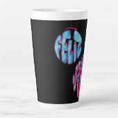 Tazas de café latte ilustración de "FELIZ NAVIDAD" Latte Mok (Voorkant)