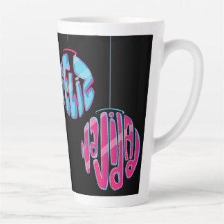 Tazas de café latte ilustración de "FELIZ NAVIDAD" Mok