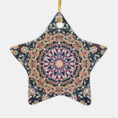 Tazhib decorado del arte persa fondo damasco azul keramisch ornament (Achterkant)