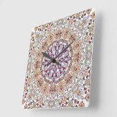 Tazhib decorado del arte persa, mandala persa vierkante klok (Hoek)