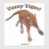 Tazmaanse tijger thylacine sticker (Vel)