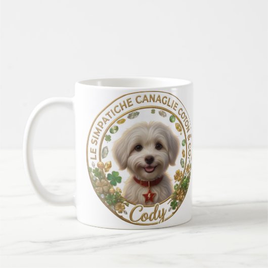 Tazza Cody Bianca - Coton Detectives Koffiemok (Links)