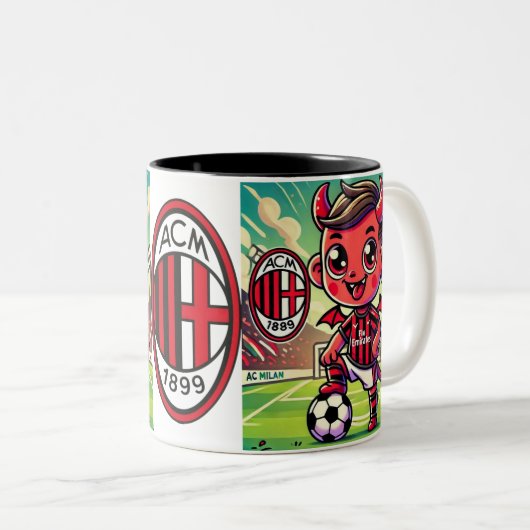 Tazza Milan calcio Tweekleurige Koffiemok (Voorkant rechts)