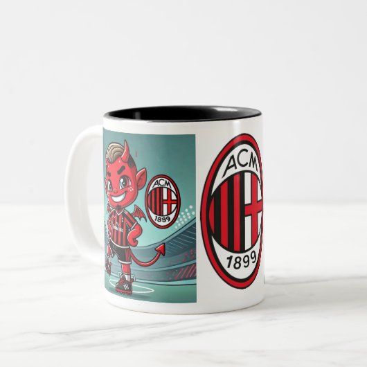 Tazza Milan calcio Tweekleurige Koffiemok (Voorkant links)