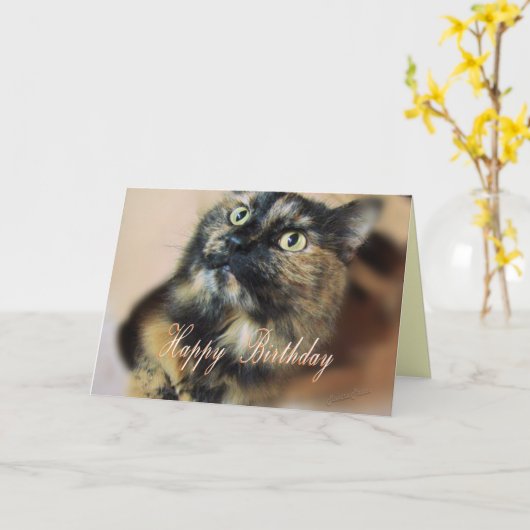 TazzieBday-customize Kaart (Gele Bloem)