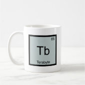 Tb - Terabyte Grappige Chemie Elementsymbool T-shi Koffiemok (Links)