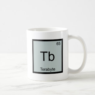 Tb - Terabyte Grappige Chemie Elementsymbool T-shi Koffiemok