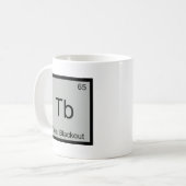 Tb - Totale Black-out Leuke Scheikunde Element Sym Koffiemok (Voorkant links)