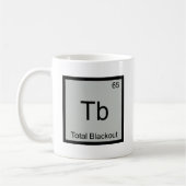 Tb - Totale Black-out Leuke Scheikunde Element Sym Koffiemok (Links)