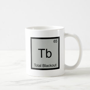 Tb - Totale Black-out Leuke Scheikunde Element Sym Koffiemok