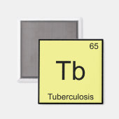 Tb - Tuberculose Funny Chemistry Element Symbol T Magneet (Voorkant / Achterkant)