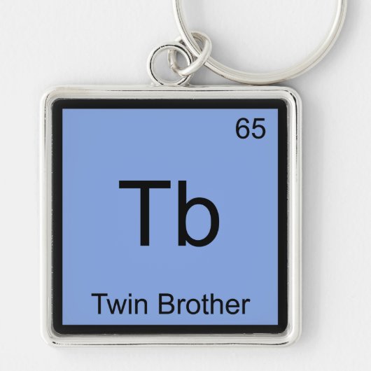 Tb - Tweelingbroer Grappig Chemie Element Symbool  Sleutelhanger (Voorkant)
