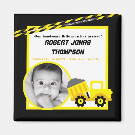 {TBA} 2"x2" Aankondigingsmagneet voor constructie Magneet (Voorkant)