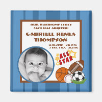 {TBA} 2"x2" All Star Blue aankondigingsmagneet
