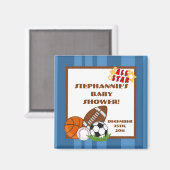 {TBA} 2 "x2" All Star Blue Party Favor Magnet (Voorkant / Achterkant)