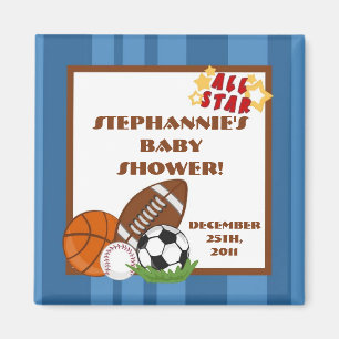 {TBA} 2 "x2" All Star Blue Party Favor Magnet