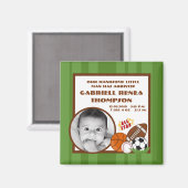 {TBA} 2"x2" All Star Green Aankondigingsmagneet Magneet (Voorkant / Achterkant)