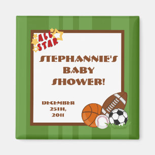 {TBA} 2 "x2" All Star Green Party Favoriet Magneet