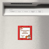 {TBA} 2 "x2" All Star Red Party Favoriet Magneet (Insitu (Vaatwasser))