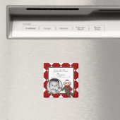 {TBA} 2 "x2" Red Sock Monkey Aankondigingsmagneet Magneet (Insitu (Vaatwasser))