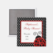 {TBA} 2 "x2" Rode lieveheersbeestje Party Favor Ma Magneet (Voorkant / Achterkant)