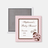 {TBA} 2 "x2" Roze Lieveheersbeestje Party Favor Ma Magneet (Voorkant / Achterkant)