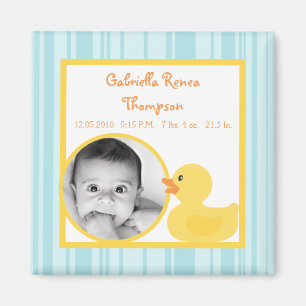 {TBA} 2 "x2" Rubber Ducky Announcement Magnet