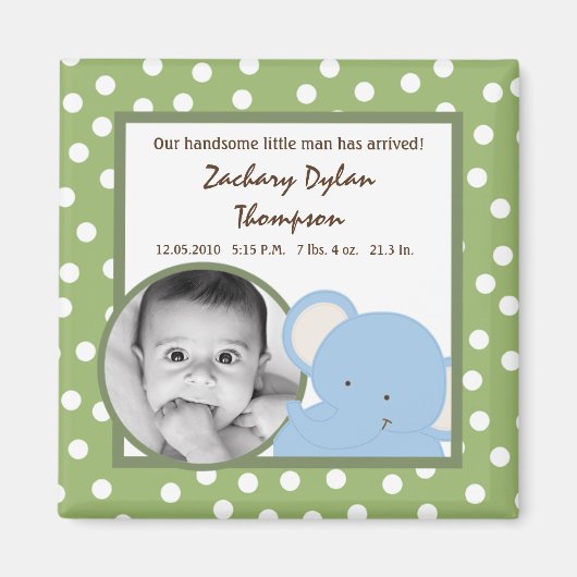 {TBA} 2"x2" Safari Adventure aankondigingsmagneet Magneet (Voorkant)