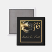 {TBA} 2 "x2" Sweet 16 Gold Favoriet Magneet (Voorkant / Achterkant)