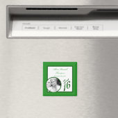 {TBA} 2"x2" Sweet 16 Green Announcement Magneet (Insitu (Vaatwasser))