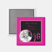 {TBA} 2 "x2" Sweet 16 Hot Pink Aankondigingsmagnee Magneet (Voorkant / Achterkant)