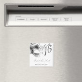 {TBA} 2 "x2" Sweet 16 Silver Party Favor Magnet (Insitu (Vaatwasser))
