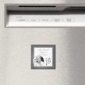 {TBA} 2 "x2" Sweet 16 zilveren aankondigingsmagnee Magneet (Insitu (Vaatwasser))