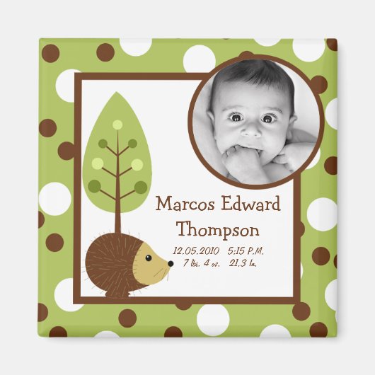 {TBA} 2 "x2" Wooland Friends Aankondigingsmagneet Magneet (Voorkant)