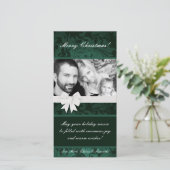 {TBA} 4x8 Blauwgroen Bloemenboog FOTO Kerst Kaart (Staand voorkant)