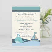 {TBA} 5x7 Nautical Boat Baby shower Uitnodiging (Staand voorkant)